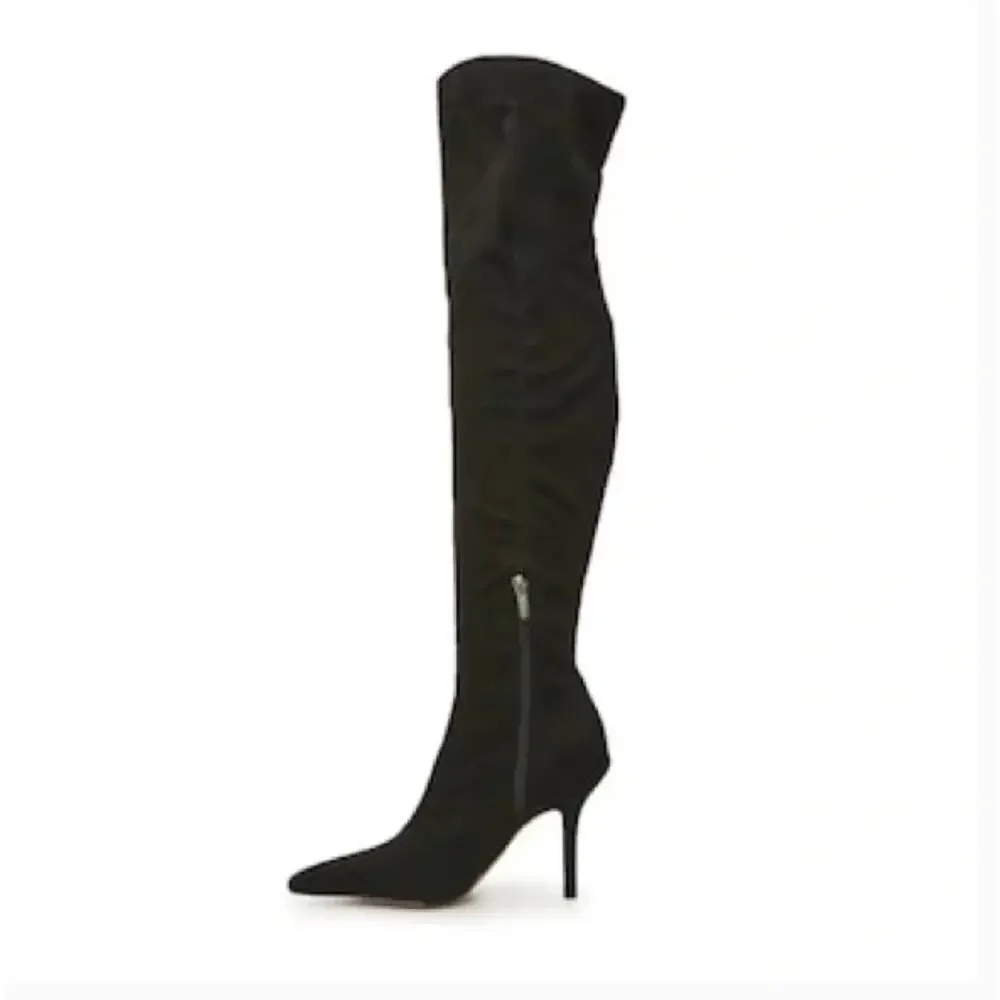 Marc Fisher Tiago Over the Knee Boots 8.5 Black NEW Tall Heel Glam OTK